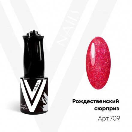 VOGUE NAILS   Гель-лак с блестками  10мл  РОЖДЕСТВЕНСКИЙ СЮРПРИЗ