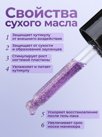 MANITA   Oil GRAPE   50мл   Масло для кутикулы сухое укрепляющее с шиммером