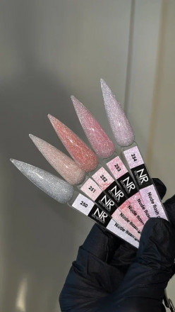 NAIL REPUBLIC   Gel NUDE FLASH   #254   15г   Гель  для моделирования средне-жидкий светоотражающий