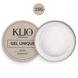 KLIO   Unique gel   #09 IVORY WHITE   15г   Гель для моделирования средне-жидкий молочный