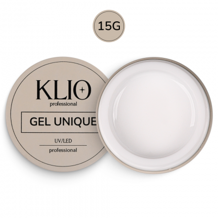 KLIO   Unique gel   #09 IVORY WHITE   15г   Гель для моделирования средне-жидкий молочный