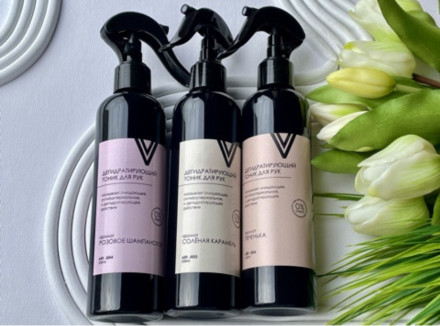 VOGUE NAILS  Дегидратирующий тоник для рук   РОЗОВОЕ ШАМПАНСКОЕ   250мл