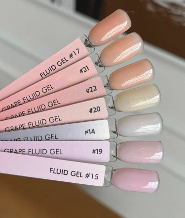 ONE NAIL   Gel FLUID   #14   15мл (флакон)   Гель для укрепления жидкий с шиммером молочный