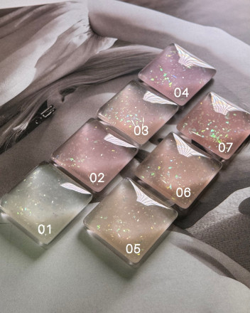 ONE NAIL   Gel CAMO SHINE   #02   15мл (флакон)   Гель для моделирования средне-жидкий с хлопьями Юки