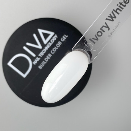 DIVA   Гель для моделирования  30мл  Builder gel   IVORY WHITE   (СНЯТО)