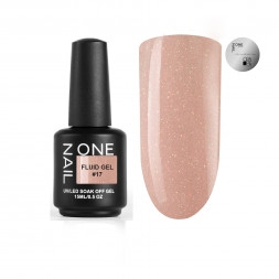 ONE NAIL   Gel FLUID   #17   15мл (флакон)   Гель для укрепления жидкий с шиммером