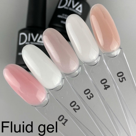 DIVA   Гель для укрепления   15мл   Gel FLUID   #03   (СНЯТО)