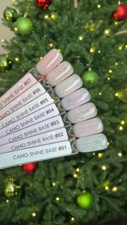 ONE NAIL   Gel CAMO SHINE   #06   15мл (флакон)   Гель для моделирования средне-жидкий с хлопьями Юки