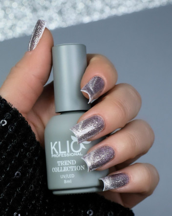 KLIO  Гель-лак кошачий глаз + жидкая фольга + светоотрающий   8мл   TREND COLLECTION   №49