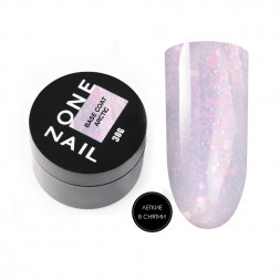 ONE NAIL   Base ARCTIC   30мл (шайба)   База камуфлирующая эластичная с хлопьями Юки молочная  (легкие в снятии)