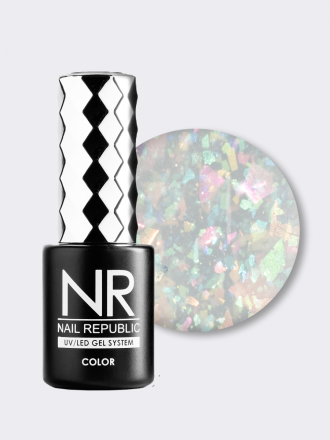 NAIL REPUBLIC   #1070 Opal Ocean   10мл   Гель-лак со слюдой молочный