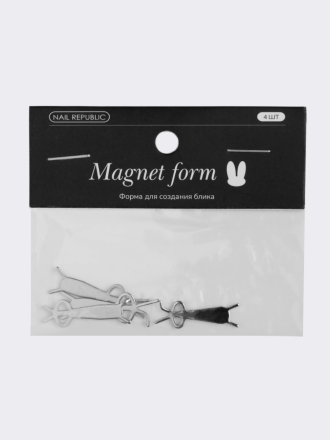 NAIL REPUBLIC   КРОЛИКИ   Форма для создания блика кошачий глаз  (2,5 и 3 см, 4 шт.)