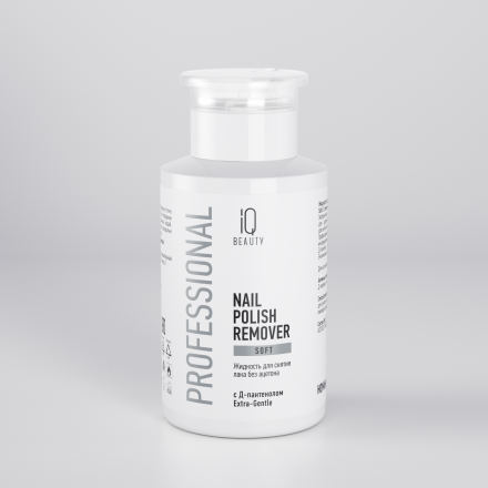 IQ BEAUTY   SOFT   150мл   Жидкость для снятия лака без ацетона с помпой
