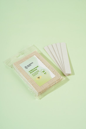 ALGEBRA BEAUTY   SOFT WHITE   Мягкие   M   #180   (50шт)   Сменные  файлы для пилки на вспененной подложке