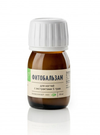 INKI   Фитобальзам для ногтей   С ЭКСТРАКТАМИ 5 ТРАВ   30мл   [Экоманикюр]