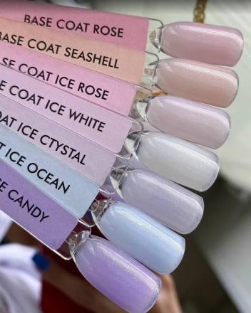 ONE NAIL   Base ROSE   15мл   База камуфлирующая жесткая  c шиммером